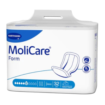 MoliCare® Form Inkontinenzvorlage, 6 Tropfen 1 Karton = 4 Packungen à 32 Stück - Bild-Darstellung des Produktes 1