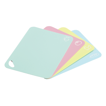 Kesper Flexible Schneidunterlage Set, 4-teilig Farbe: Pastelltöne (mint, rosé, gelb und türkis) - Bild-Darstellung des Produktes 1