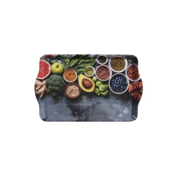 Kesper Serviertablett mit Griff, Motiv Healthy Kitchen Maße (B x L x H): 39 x 24 x 3,5 cm kaufen