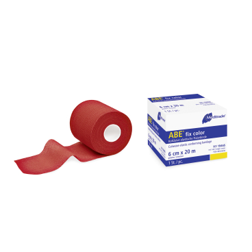 Meditrade ABE® fix Color Fixierbinden 1 Karton = 15 Packungen á 1 Stück, Größe: 6 cm x 20 m, rot - Bild-Darstellung des Produktes 1