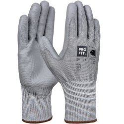 Fitzner GmbH & Co. KG Fitzner Level D PU-Schnittschutzhandschuh, Angenehmer Handschuh mit exzellenten Tastgefühl, 1 Packung = 12 Paar, Größe 8 9904-8