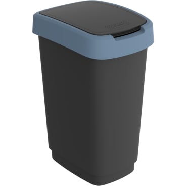 Rotho Mülleimer TWIST, 25 Liter Farbe: schwarz/ horizon blue kaufen