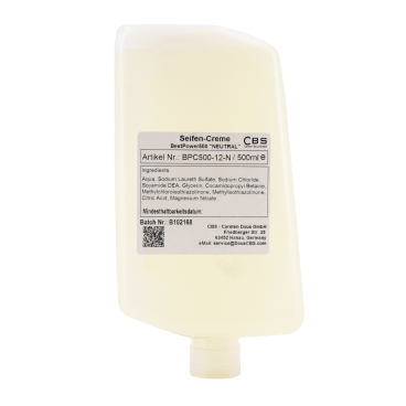 Seifencreme CBS BestPower500 Neutral, 1 x 500 ml - Flasche - Bild-Darstellung des Produktes 1