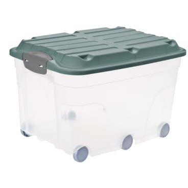 Rotho ROLLER6 Rollbox, 57 Liter Farbe: transparent/ mistletoe green kaufen