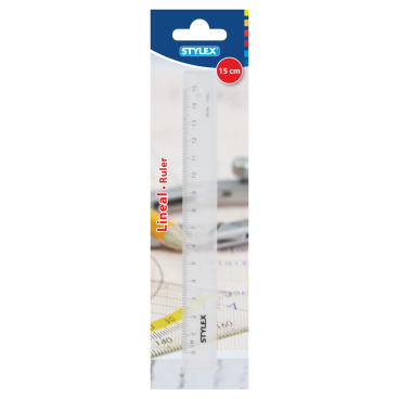 STYLEX® Lineal, Plastik, 15 cm 1 Stück, transparent - Bild-Darstellung des Produktes 1