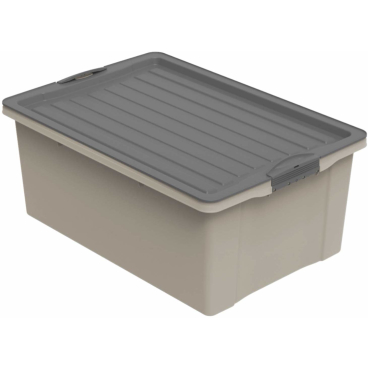 Rotho COMPACT A3 Stapelbox, 38 Liter Farbe: anthrazit/ cappuccino - Bild-Darstellung des Produktes 1