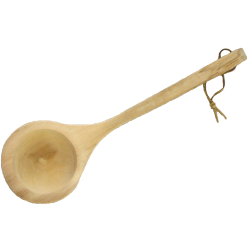 WARDA-DUFTÖLE Warda Saunakelle, Pappelholz, Aufgusskelle zum Verteilen des Aufgusswassers auf den Saunasteinen, Länge: 50 cm 83000