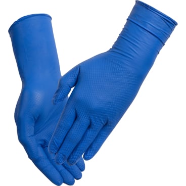 ABENA® Einmalhandschuhe Thor Ultra Grip long, Nitril, blau 1 Packung = 50 Stück, Größe L - Bild-Darstellung des Produktes 1