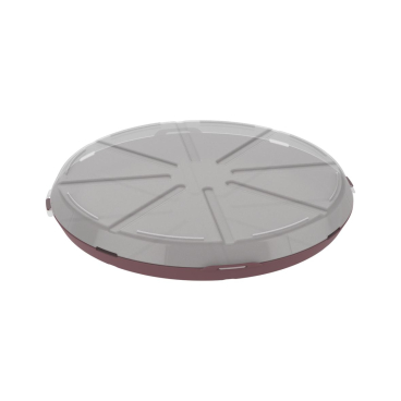 Pizzabox To Go, 100% recycelbar 1 Stück, Farbe: raffiniertes rot/transparent - Bild-Darstellung des Produktes 1