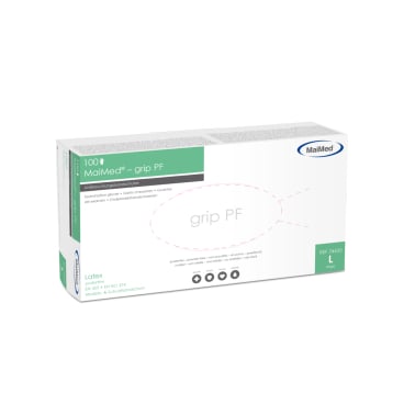 MaiMed® - grip PF Einmalhandschuhe Latex 1 Packung = 100 Stück, Größe L - Bild-Darstellung des Produktes 1