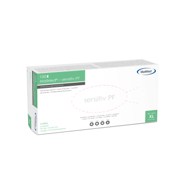 MaiMed® sensitiv PF Einmalhandschuhe, Latex 1 Box = 100 Stück, Größe XL - Bild-Darstellung des Produktes 1