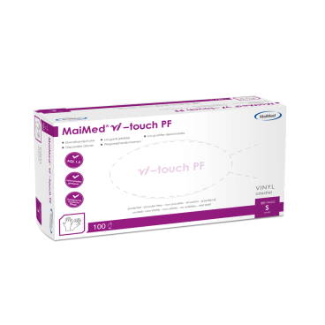 MaiMed® MyClean vi-touch Einmalhandschuhe Größe S, 1 Packung = 100 Stück - Bild-Darstellung des Produktes 1