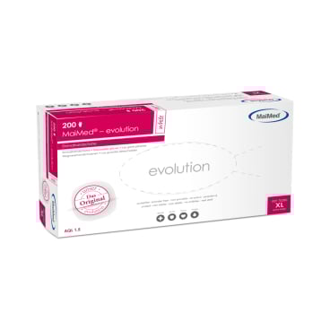 MaiMed® - evolution white Einmalhandschuhe 1 Packung = 200 Stück, Größe XL - Bild-Darstellung des Produktes 1