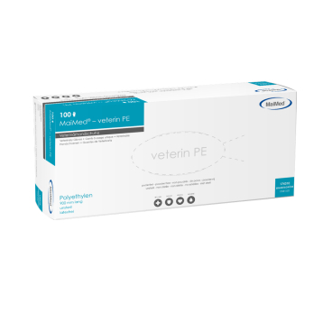 MaiMed® veterin PE (puderfrei), Einmalhandschuh, unsteril 1 Karton = 10 Packungen = 1.000 Stück - Bild-Darstellung des Produktes 1