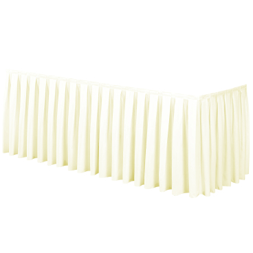 Linco SENATOR Skirting Tischbezug Boxpleatfalte, Länge 410 cm 1 Karton = 12 Stück, Farbe: ecru/ natur - Bild-Darstellung des Produktes 1