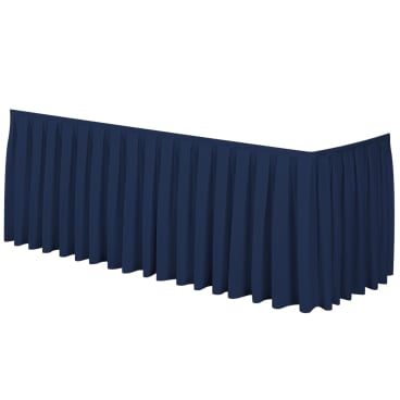 Linco SENATOR Skirting Tischbezug Boxpleatfalte, Länge 580 cm 1 Karton = 12 Stück, Farbe: dunkelblau - Bild-Darstellung des Produktes 1