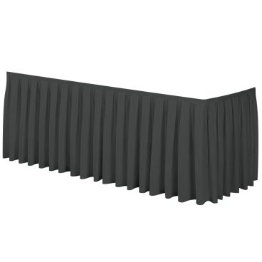 Linco SENATOR Skirting Tischbezug Boxpleatfalte, Länge 580 cm 1 Karton = 12 Stück, Farbe: anthrazitgrau - Bild-Darstellung des Produktes 1