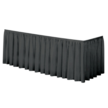 Linco SENATOR Skirting Tischverkleidung Plisséfalte, Länge 490 cm 1 Karton = 12 Stück, Farbe: anthrazitgrau - Bild-Darstellung des Produktes 1