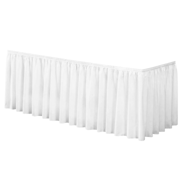 Linco SENATOR Skirting Tischverkleidung Plisséfalte, Länge 490 cm 1 Karton = 12 Stück, Farbe: weiß - Bild-Darstellung des Produktes 1