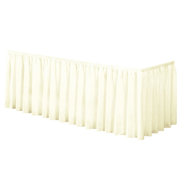 Linco SENATOR Skirting Tischverkleidung Plisséfalte, Länge 490 cm 1 Karton = 12 Stück, Farbe: ecru/ natur - Bild-Darstellung des Produktes 1