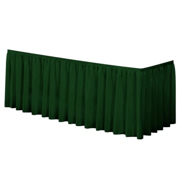 Linco SENATOR Skirting Tischverkleidung Plisséfalte, Länge 490 cm 1 Karton = 12 Stück, Farbe: grün - Bild-Darstellung des Produktes 1