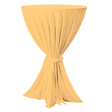 Linco BANKETT Stehtischhusse Polyester mit Fußtaschen, waschbar 1 Karton = 20 Stück, Farbe: gelb - Bild-Darstellung des Produktes 1