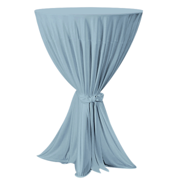 Linco BANKETT Stehtischhusse Polyester mit Fußtaschen, waschbar 1 Karton = 20 Stück, Farbe: silberblau - Bild-Darstellung des Produktes 1