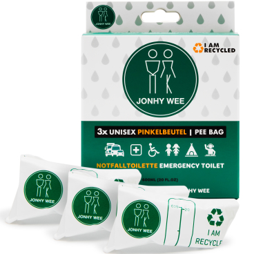 Jonhy Wee Reisetoilette 600 ml, Unisex 1 Karton = 100 Packungen à 3 Stück - Bild-Darstellung des Produktes 1