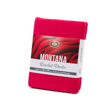 Gözze Wohndecke Montana UNI, 150 x 200 cm Farbe: rot - Bild-Darstellung des Produktes 1