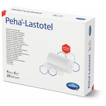 Peha®-Lastotel® Fixierbinde 4 cm x 4 m gedehnt, hochelastisch 1 Packung = 20 Stück, einzeln verpackt - Bild-Darstellung des Produktes 1