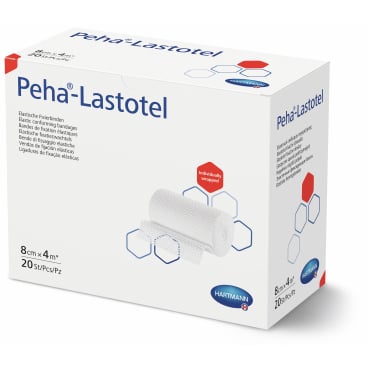 Peha®-Lastotel® Fixierbinde 8 cm x 4 m gedehnt, hochelastisch 1 Packung = 20 Stück, einzeln verpackt - Bild-Darstellung des Produktes 1