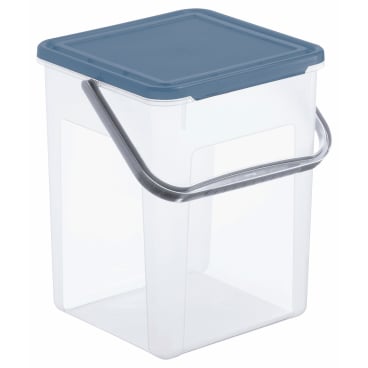 Rotho BASIC Waschmittelbehälter, 9 Liter Farbe: transparent / horizon blue, 5 kg - Bild-Darstellung des Produktes 1