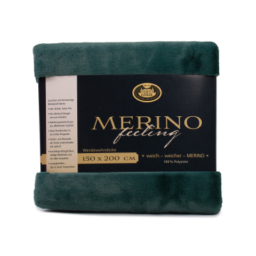 Gözze Wendewohndecke MERINO, 150 x 200 cm Farbe: dunkelgrün - Bild-Darstellung des Produktes 1