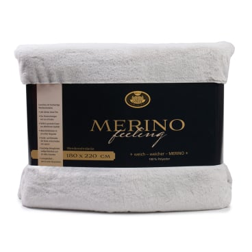 Gözze Wendewohndecke MERINO, 180 x 220 cm Farbe: silber - Bild-Darstellung des Produktes 1