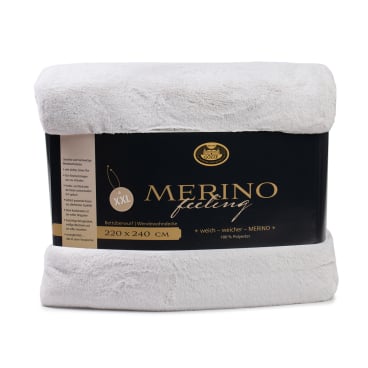Gözze Wendewohndecke MERINO, 220 x 240 cm Farbe: silber - Bild-Darstellung des Produktes 1