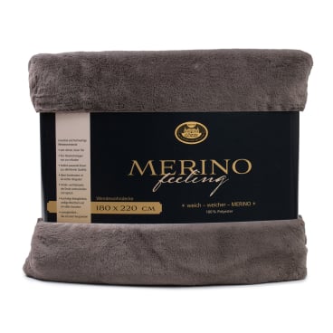 Gözze Wendewohndecke MERINO, 180 x 220 cm Farbe: anthrazit - Bild-Darstellung des Produktes 1