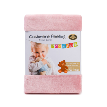 Gözze Kinderdecke PREMIUM CASHMERE FEELING, 75 x 100 cm Farbe: altrosa - Bild-Darstellung des Produktes 1