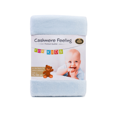 Gözze Kinderdecke PREMIUM CASHMERE FEELING, 75 x 100 cm Farbe: hellblau - Bild-Darstellung des Produktes 1