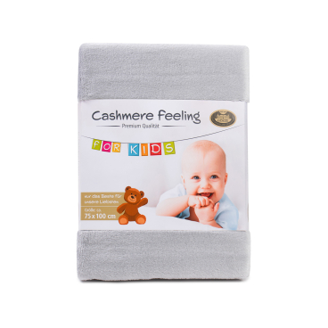 Gözze Kinderdecke PREMIUM CASHMERE FEELING, 75 x 100 cm Farbe: silber - Bild-Darstellung des Produktes 1