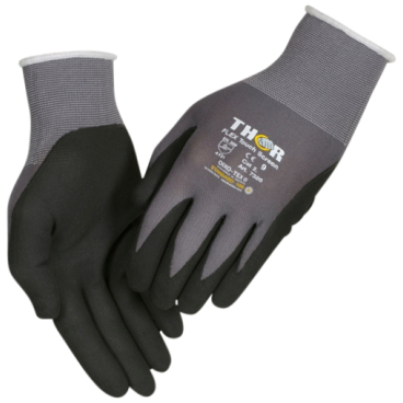ABENA® Nitrilhandschuhe Thor Flex, halbgetaucht, schwarz 1 Packung = 12 Paar, Größe 10 - Bild-Darstellung des Produktes 1