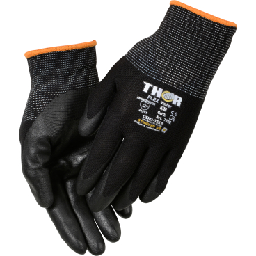 ABENA® Nitrilhandschuhe Thor Flex Vinter, gefüttert, schwarz 1 Packung = 12 Paar, Größe 11 - Bild-Darstellung des Produktes 1