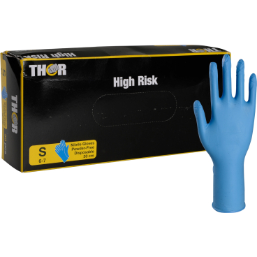 ABENA® Chemikalienschutzhandschuh Thor High Risk, Blau, 30 cm 1 Packung = 50 Stück, Größe S - Bild-Darstellung des Produktes 1