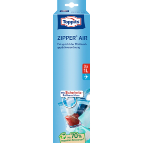 Toppits Zipper® Air der perfekte Flugbegleiter – Beutel Packung