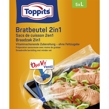 Toppits ® Aroma Bratbeutel 2in1 L 1 Packung = 5 Stück - Bild-Darstellung des Produktes 1