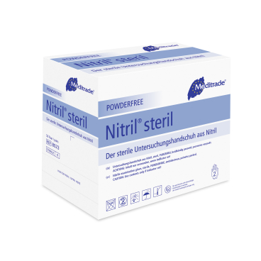 Meditrade Nitril® steril Untersuchungshandschuhe 1 Packung = 50 Paar, Größe S - Bild-Darstellung des Produktes 1