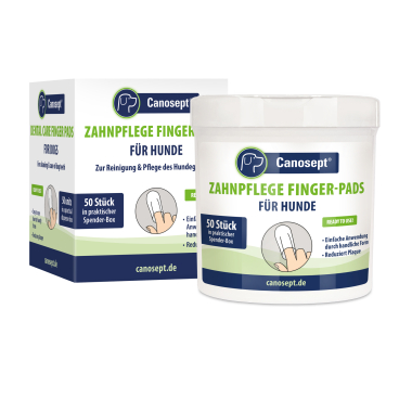 Canosept® Zahnpflege Fingerpads für Hunde 1 Spenderdose = 50 Pads - Bild-Darstellung des Produktes 1