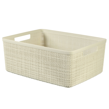 CURVER JUTE RECYCLING Aufbewahrungskorb, 12 Liter Farbe: off white - Bild-Darstellung des Produktes 1