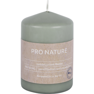 Müller Kerzen "PRO NATURE" Stearin Stumpenkerze 100/68mm 1 Packung = 6 Stück, minze - Bild-Darstellung des Produktes 1