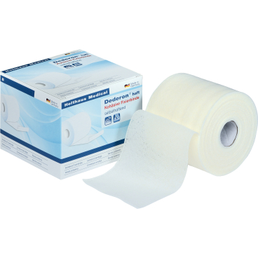 Holthaus Medical Dederon® haft Fixierbinde 20 m, kohäsiv 20 m 1 Packung = 1 Stück einzeln in Schachtel, Maße: 6 cm x 20 m - Bild-Darstellung des Produktes 1