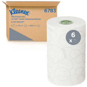 KLEENEX® Ultra Slimroll Papierhandtuchrollen, 2-lagig, weiß 1 Karton = 6 x 110 m = 660 m - Bild-Darstellung des Produktes 1
